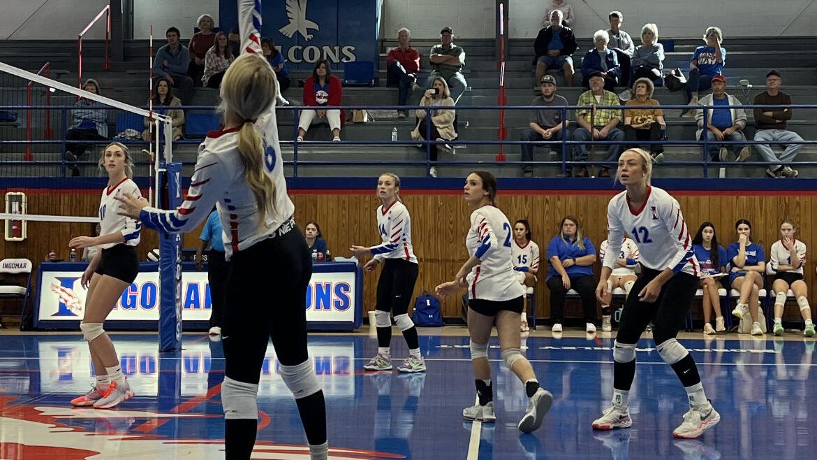 Lady Falcons cruise past JZ George in playoff opener